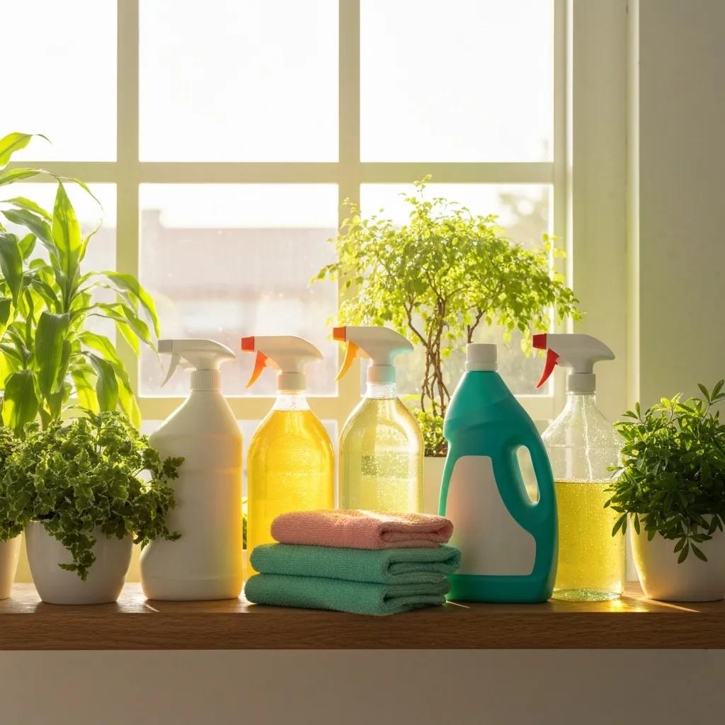 Eco-friendly cleaning products emphasizing sustainability in commercial cleaning
