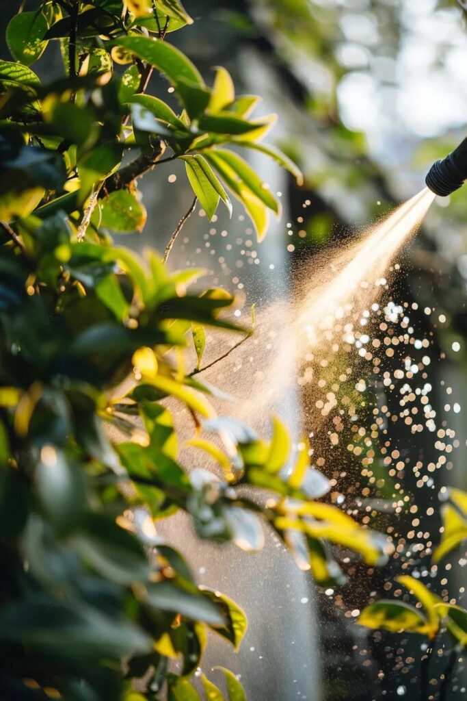 Eco-friendly cleaning products and pressure washing equipment used for sustainable exterior cleaning