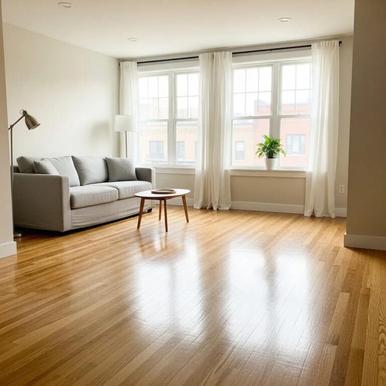 Bright and clean interior of a renovated home ready for occupancy after post-construction cleaning