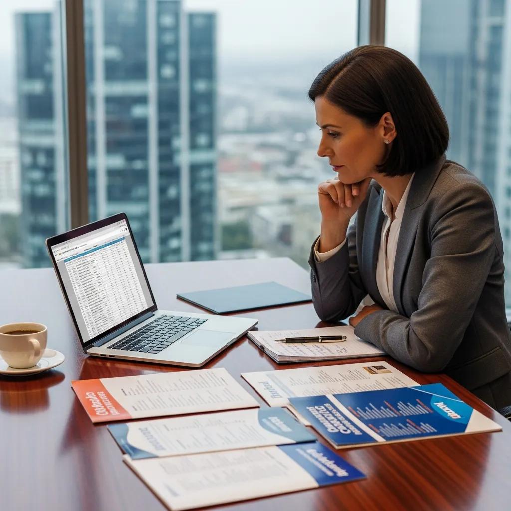 Business owner evaluating commercial cleaning options, emphasizing decision-making process